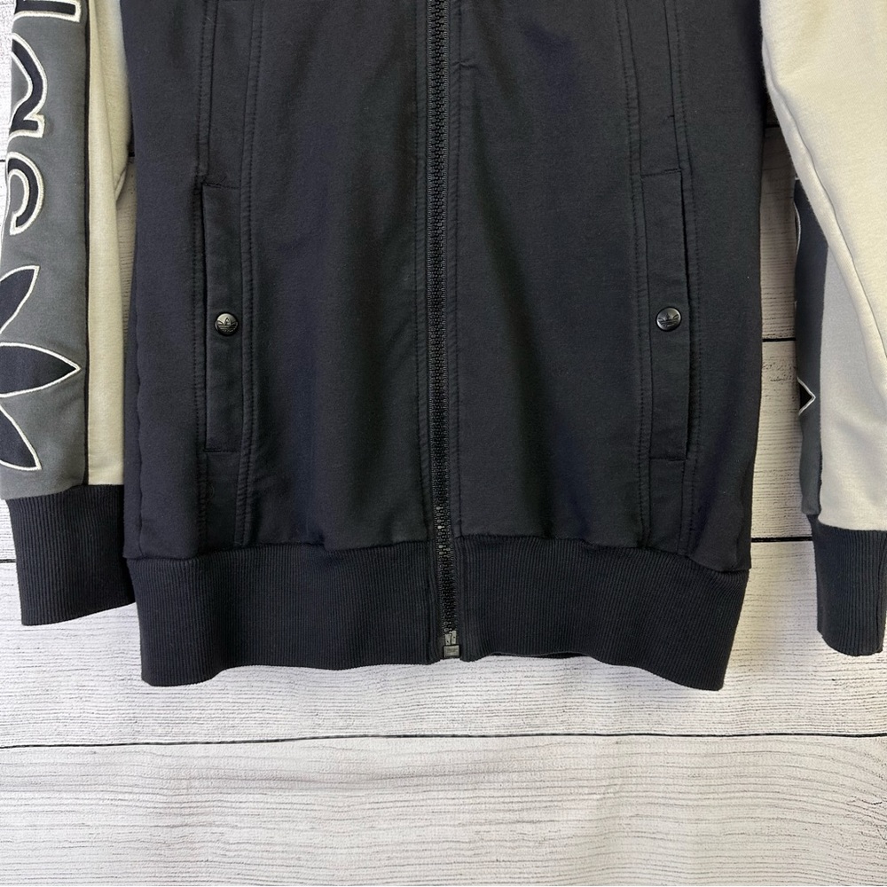 ADIDAS Full Zip Jacket Embroidered Hoodie Sweatshirt Y2K 2009 Vintage Size Small - Picture 6 of 12